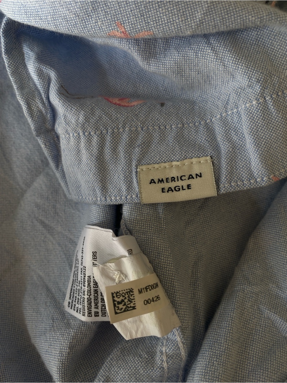 NWOT American Eagle Outfitters Men’s Button-Up Shirt Size M Cotton Casual Preppy - Picture 3 of 6